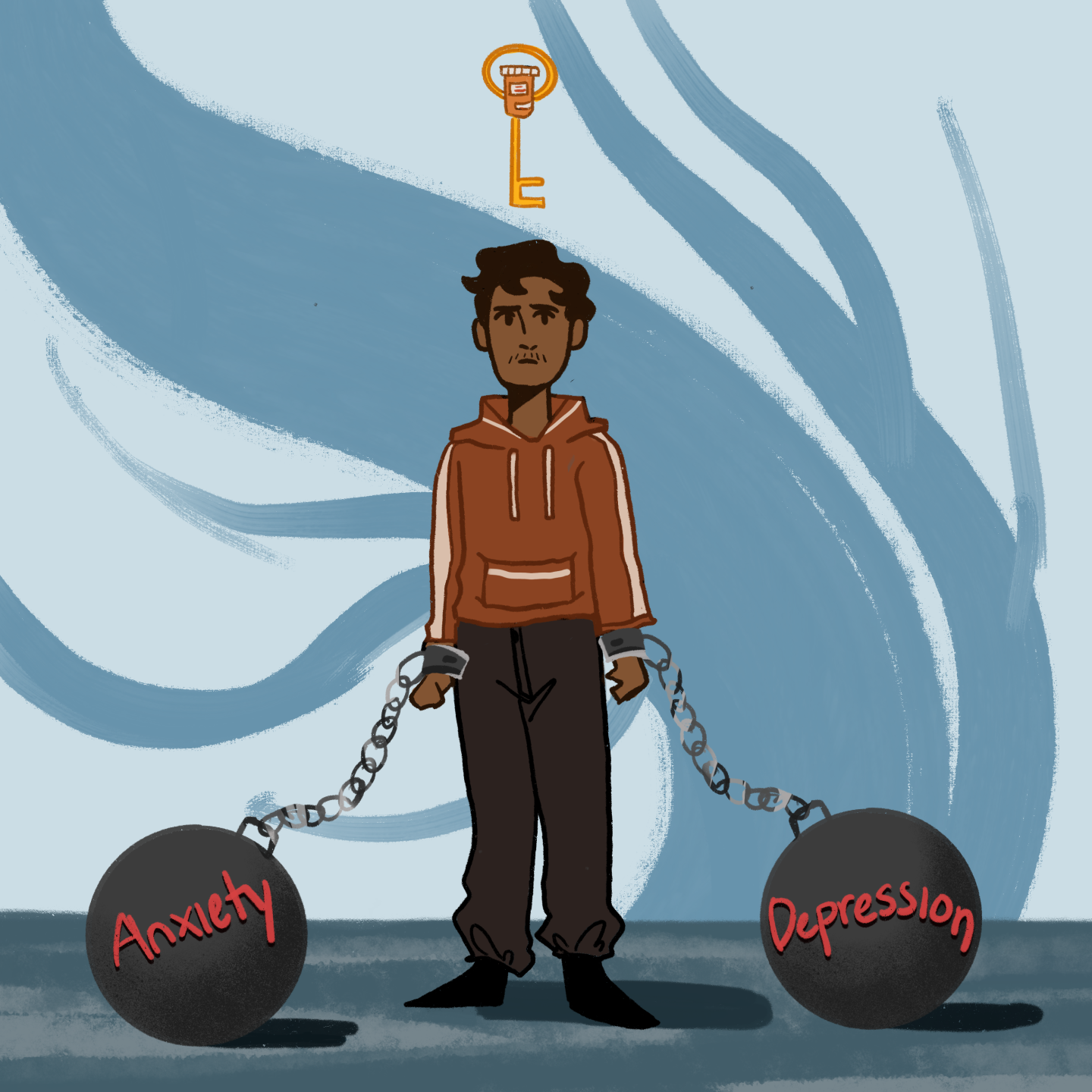 Medication and mental illness illustration